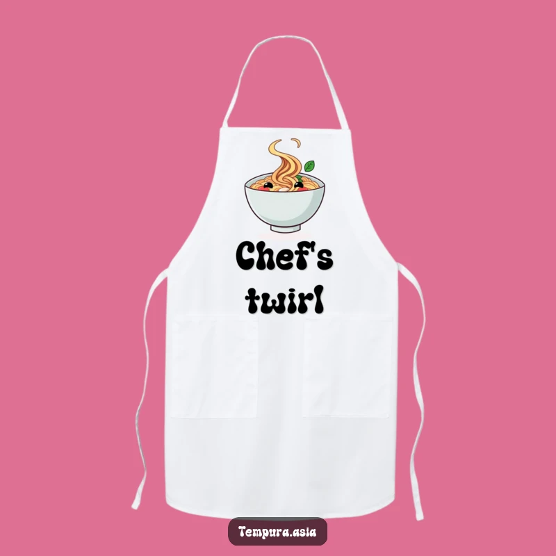 Funny Ramen Twirl Apron: Cook with Merriment and Noodle Fun