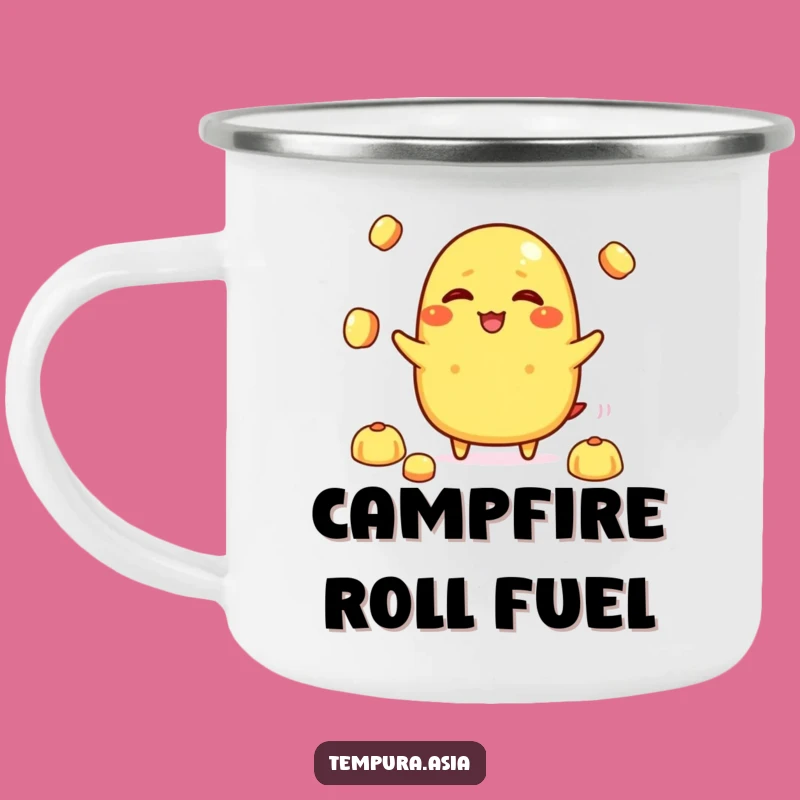 Funny Tamagoyaki Giggling Camping Mug - Adventure Fuelled by Humor