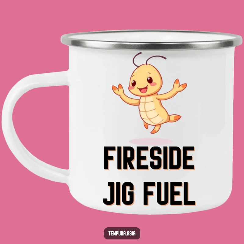 Funny Tempura Shrimp Jig Camping Mug - Dance on the Trail