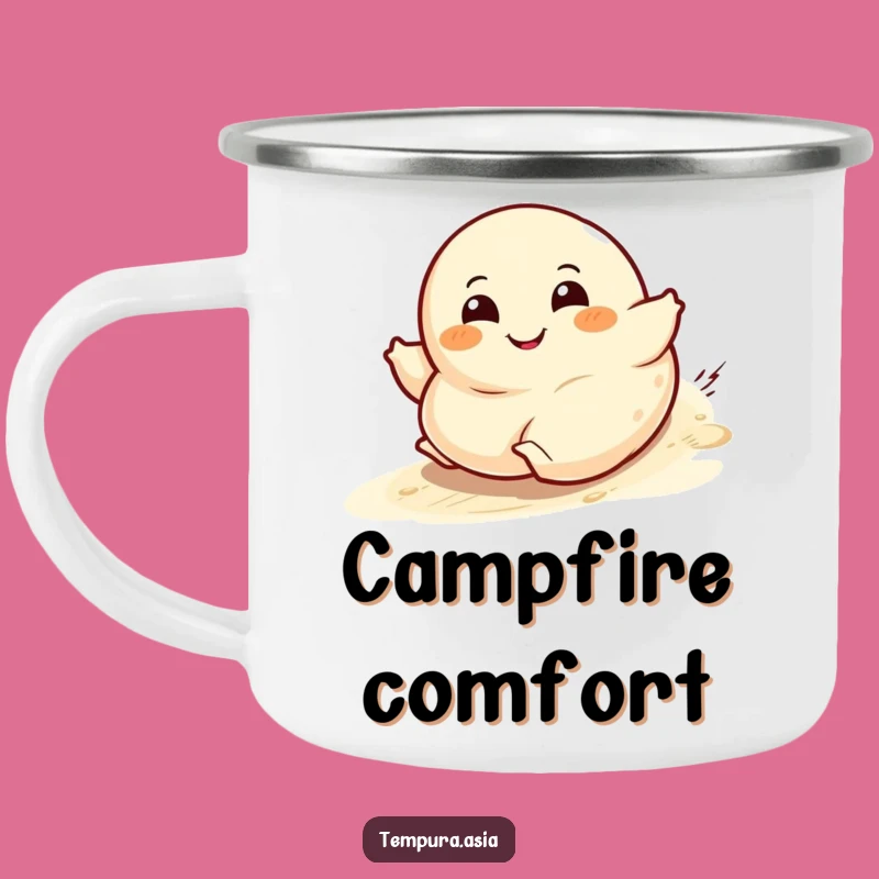 Funny Dumpling Roll Camping Mug: Your Cheerful Outdoor Companion