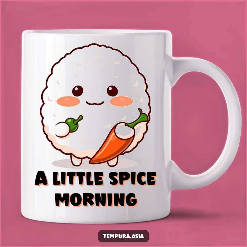 Funny Shy Rice Ball Chili Pepper Mug - Cute & Hilarious Foodie Gift