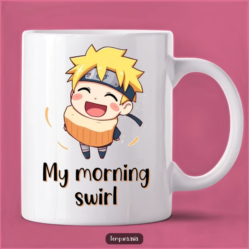 Funny Narutomaki Spin Mug: Joyful Ramen Topping Gift for Foodies