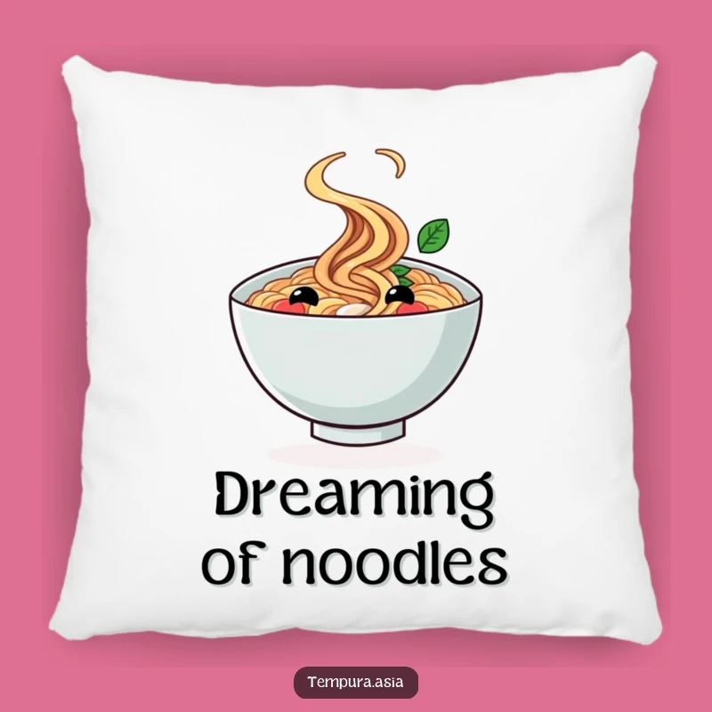 Funny Ramen Twirl Pillow: Comfy Cuddles with a Spirited Touch