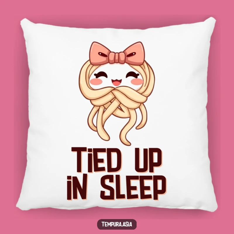 Funny Udon Bow Pillow: Comfy & Playful Noodle Throw Pillow Gift