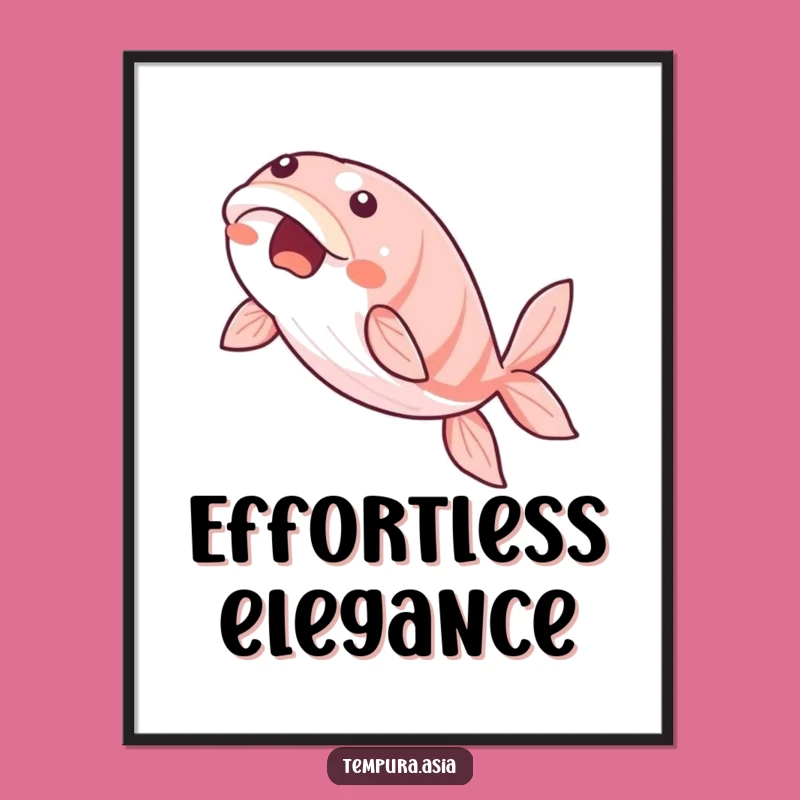 Funny Unagi Glide Poster: Smooth Eel Art & Hilarious Decor Gift