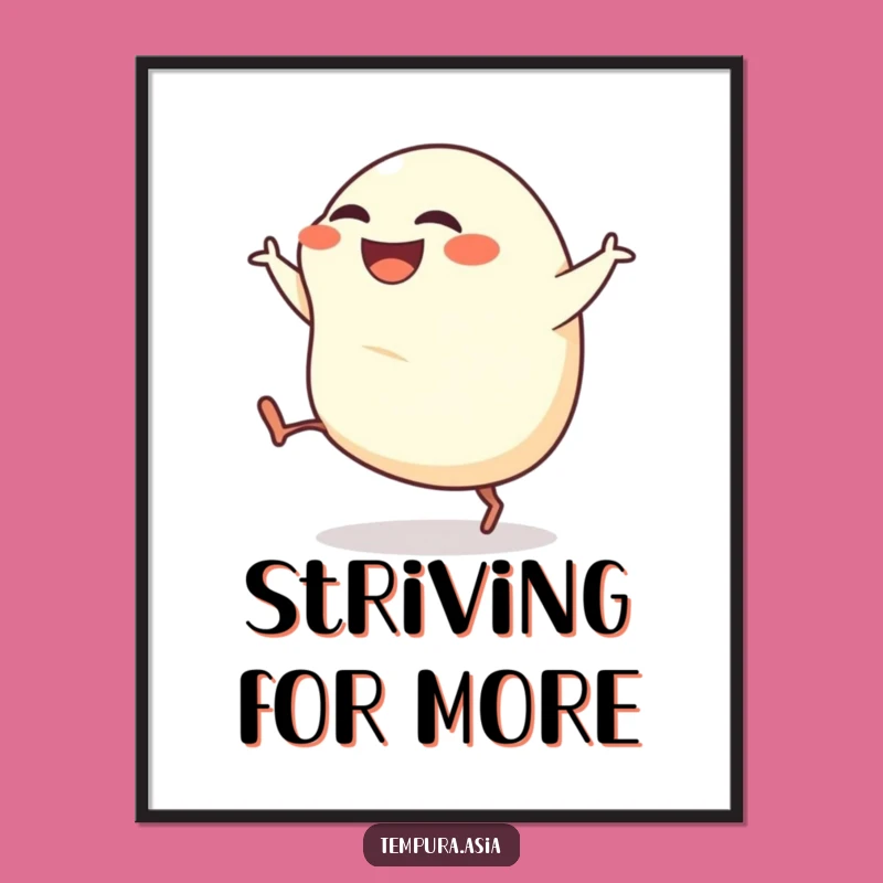 Funny Gyoza Kick Poster: Energetic Dumpling Art & Hilarious Decor Gift