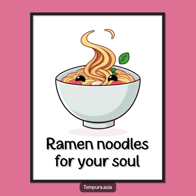 Free Printable Wall Art: Twirling Ramen - Funny Humorous Downloadable Decor