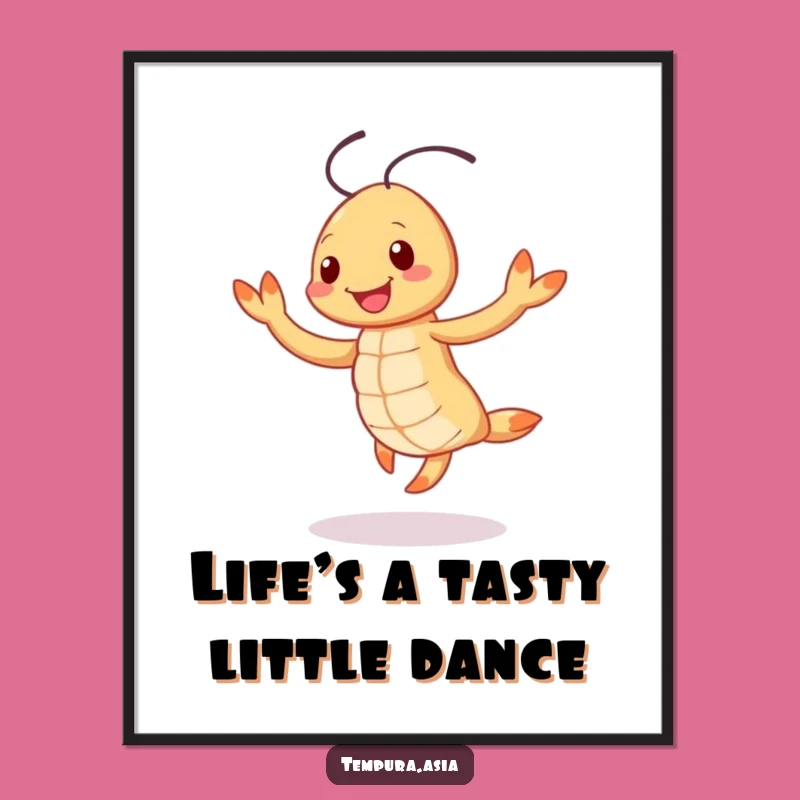 Funny Free Printable Wall Art: Tempura Shrimp Jig Downloadable Decor