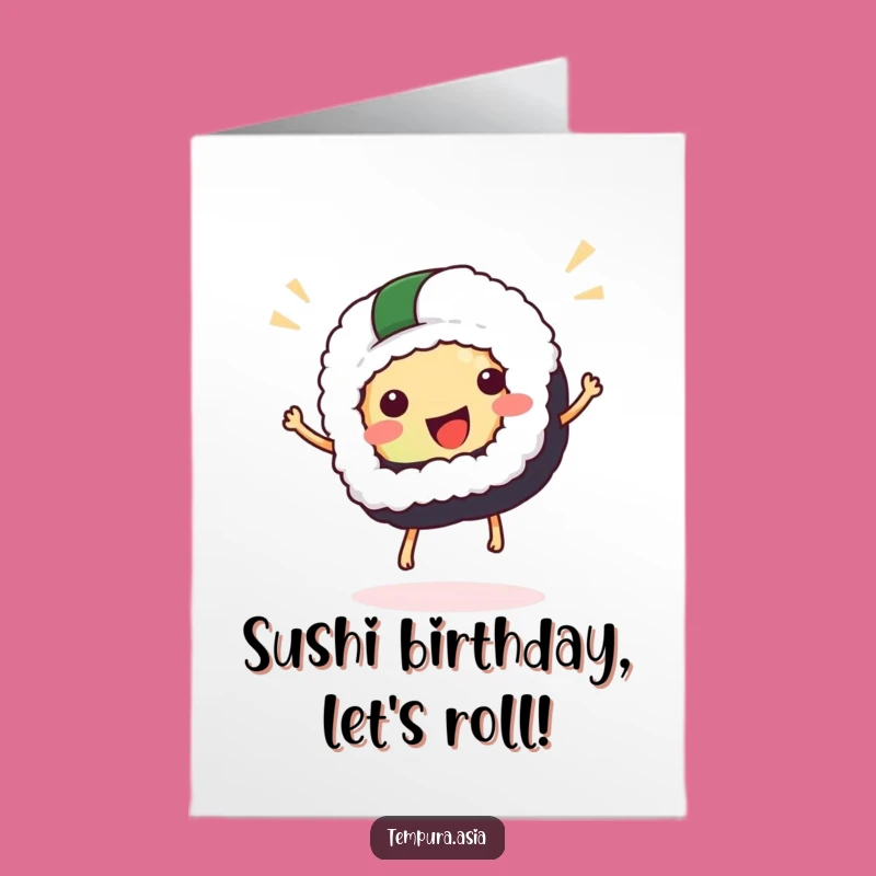 Free Printable Sushi Birthday Card: Funny Downloadable Gift for Sushi Lovers!