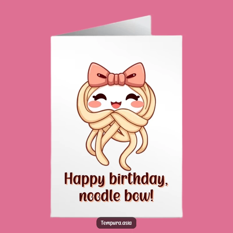 Free Printable Udon Birthday Card: Playful Downloadable Gift for Noodle Lovers!