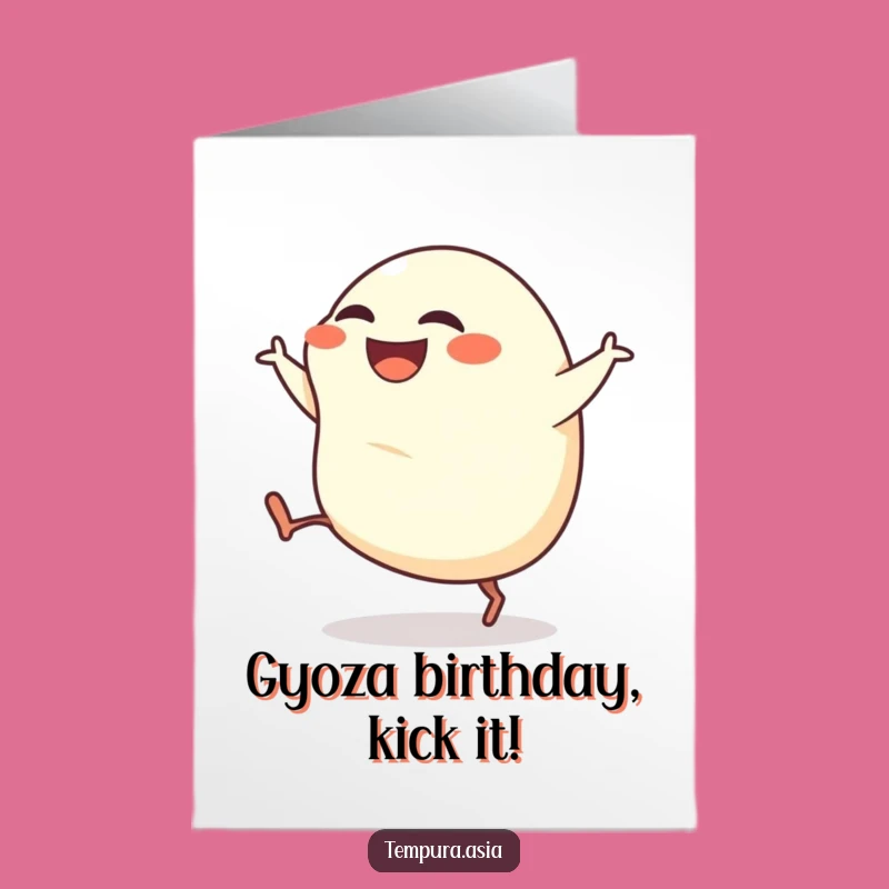 Free Printable Gyoza Birthday Card: Energetic Downloadable Gift for Foodies!